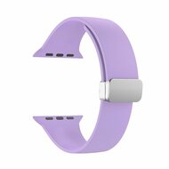 Silikonarmband - Faltschlie&szlig;e - Lila - Geeignet f&uuml;r Apple Watch 44mm / 45mm / 46mm / 49mm