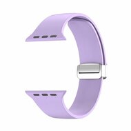 Silikonarmband - Faltschlie&szlig;e - Lila - Geeignet f&uuml;r Apple Watch 44mm / 45mm / 46mm / 49mm