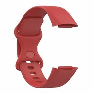 FitBit Charge 5 &amp; 6 Sportband mit Doppelschlaufe - Rot - Gr&ouml;&szlig;e: S