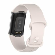 FitBit Charge 5 &amp; 6 Sportband mit Doppelschlaufe - Mondwei&szlig; - Gr&ouml;&szlig;e: L