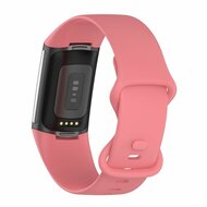 FitBit Charge 5 &amp; 6 Sportband mit Doppelschlaufe - Pink - Gr&ouml;&szlig;e: L
