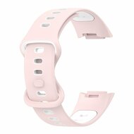 FitBit Charge 5 &amp; 6 Sportband mit Doppelschlaufe - Rosa / wei&szlig; - Zweifarbig - Gr&ouml;&szlig;e: L