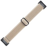 FitBit Charge 5 &amp; 6 Elastisches Solo-Schleifen-Nylonband - Beige