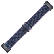 FitBit Charge 5 &amp; 6 Elastisches Solo-Schleifen-Nylonband - Dunkelblau mit Lila