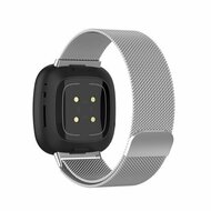 Fitbit Versa 3/4 &amp; Sense 1/2 milanaise Armband - Small - Silber