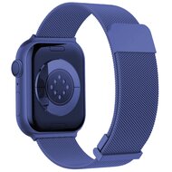 Milanaise Band - Dunkelblau - Extra starker Magnet - Geeignet f&uuml;r Apple Watch 38mm / 40mm / 41mm / 42mm