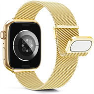 Milanaise Band - Gold - Extra starker Magnet - Geeignet f&uuml;r Apple Watch 38mm / 40mm / 41mm / 42mm