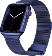 Milanaise Armband - Dunkelblau - Extra starker Magnet - Geeignet f&uuml;r Apple Watch 44mm / 45mm / 46mm / 49mm