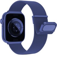 Milanaise Armband - Dunkelblau - Extra starker Magnet - Geeignet f&uuml;r Apple Watch 44mm / 45mm / 46mm / 49mm