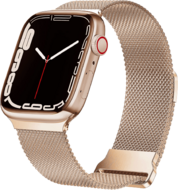 Milanaise Band - Champagner / Ros&eacute;gold - Extra starker Magnet - Geeignet f&uuml;r Apple Watch 44mm / 45mm / 46mm / 49mm