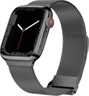Milanaise Band - Schwarz - Extra starker Magnet - Geeignet f&uuml;r Apple Watch 44mm / 45mm / 46mm / 49mm