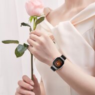 Fitbit Versa 3/4 &amp; Sense 1/2 Metallgliederband - Schwarz