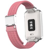 Geflochtenes Nylonband mit H&uuml;lle - Pink - Xiaomi Smart band 7 Pro