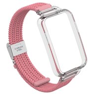 Geflochtenes Nylonband mit H&uuml;lle - Pink - Xiaomi Smart band 7 Pro