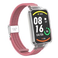 Geflochtenes Nylonband mit H&uuml;lle - Pink - Xiaomi Smart band 7 Pro