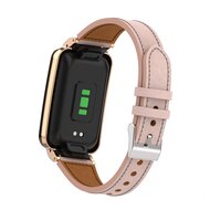 Klassisches Lederband mit H&uuml;lle - Pink - Xiaomi Smart band 7 Pro