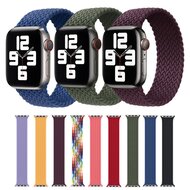 Geflochtenes Solo Loop Nylonband - Gr&ouml;&szlig;e: L - Polarstern / Starlight - Geeignet f&uuml;r Apple Watch 38mm / 40mm / 41mm / 42mm