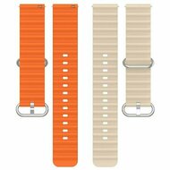 Huawei Watch GT 3 Pro - 43mm - Ocean Style Silikonarmband - Beige/orange