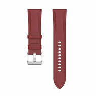 Luxuri&ouml;ses Lederarmband - Bordeaux - Huawei Watch GT 2 &amp; GT 3 - 42mm