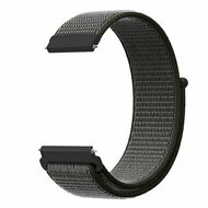 Sport Loop Nylon armband - Dunkelgr&uuml;n mit grauem Band - Huawei Watch GT 2 Pro / GT 3 Pro - 46mm