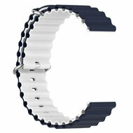 Ocean Style Silikonarmband - Dunkelblau / Wei&szlig; - Huawei Watch GT 2 Pro / GT 3 Pro - 46mm