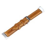 Fitbit Charge 5 &amp; 6 Band - Echtes Leder - Hellbraun