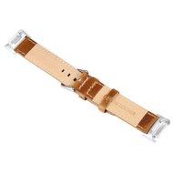 Fitbit Charge 5 &amp; 6 Band - Echtes Leder - Hellbraun