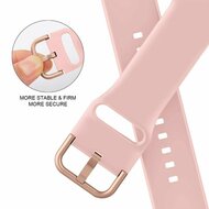 Weiches Silikonarmband mit Schnallenverschluss - Pink - Geeignet f&uuml;r Apple Watch 38mm / 40mm / 41mm / 42mm