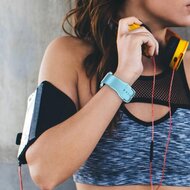 Weiches Silikonarmband mit Schnallenverschluss - Hellblau - Geeignet f&uuml;r Apple Watch 38mm / 40mm / 41mm / 42mm