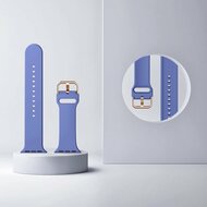 Weiches Silikonarmband mit Schnallenverschluss - Blau-violett - Geeignet f&uuml;r Apple Watch 38mm / 40mm / 41mm / 42mm