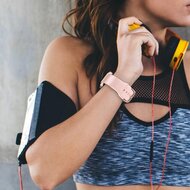 Weiches Silikonarmband mit Schnallenverschluss - Pink - Geeignet f&uuml;r Apple Watch 44mm / 45mm / 49mm