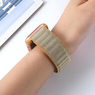 Denim-Nylonarmband - Ocker - Geeignet f&uuml;r Apple Watch 44mm / 45mm / 46mm / 49mm