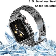 Ultra-Schutz-Edelstahlband - Schwarz - Geeignet f&uuml;r Apple Watch 45mm