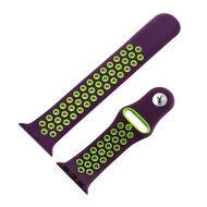 Sportarmband - Gr&ouml;&szlig;e: M/L - Lila + Gr&uuml;n - Geeignet f&uuml;r Apple Watch 44mm / 45mm / 46mm / 49mm