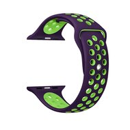 Sportarmband - Gr&ouml;&szlig;e: M/L - Lila + Gr&uuml;n - Geeignet f&uuml;r Apple Watch 44mm / 45mm / 46mm / 49mm