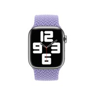 Geflochtenes Solo Loop Nylonband - Gr&ouml;&szlig;e: S - Flieder - Geeignet f&uuml;r Apple Watch 38mm / 40mm / 41mm