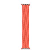 Geflochtenes Solo Loop Nylonband - Gr&ouml;&szlig;e: S - Weiches Orange - Geeignet f&uuml;r Apple Watch 38mm / 40mm / 41mm