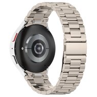 Stahlband mit Verbindungsknopf - Titanium Farbe - Samsung Galaxy Watch 6 - 40mm &amp; 44mm