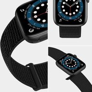 Nylon Sport Looparmband - Schwarz - Extra starker Klettverschluss - Geeignet f&uuml;r Apple Watch 38mm / 40mm / 41mm