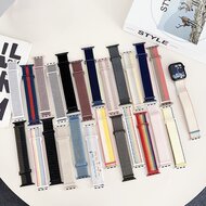Nylon Sport Looparmband - Wei&szlig; - Extra starker Klettverschluss - Geeignet f&uuml;r Apple Watch 38mm / 40mm / 41mm