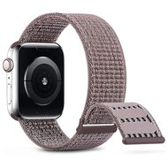 Nylon Sport Looparmband - Lila - Extra starker Klettverschluss - Geeignet f&uuml;r Apple Watch 44mm / 45mm / 46mm / 49mm