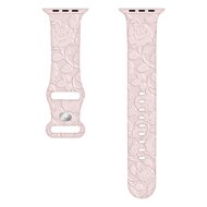 Silikonband Rose Print - Rosa - Geeignet f&uuml;r Apple Watch 44mm / 45mm / 46mm / 49mm