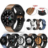 2 in 1 Silikon/Lederband - Schwarz - Samsung Galaxy Watch 7 - 40mm / 44mm &amp; Watch FE