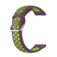 Silikon-Sportarmband mit Schnalle - Lila + Gr&uuml;n - Samsung Galaxy Watch 7 - 40mm / 44mm &amp; Watch FE
