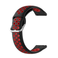 Silikon-Sportarmband mit Schnalle - Schwarz + Rot - Samsung Galaxy Watch 7 - 40mm / 44mm &amp; Watch FE