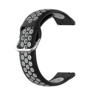 Silikon-Sportarmband mit Schnalle - Schwarz + Grau - Samsung Galaxy Watch 7 - 40mm / 44mm &amp; Watch FE