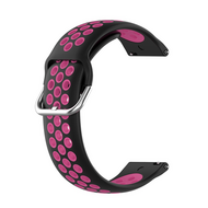 Silikon-Sportarmband mit Schnalle - Schwarz + Rosa - Samsung Galaxy Watch 7 - 40mm / 44mm &amp; Watch FE