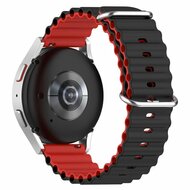 Ocean Style Armband - Schwarz / Rot - Samsung Galaxy Watch 7 - 40mm / 44mm &amp; Watch FE