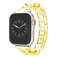Schnellverschluss-Kettenarmband aus Metall - Gold - Geeignet f&uuml;r Apple Watch 44mm / 45mm / 46mm / 49mm