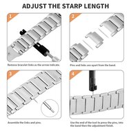 Titanium Gliederarmband - Silber - Passend f&uuml;r Apple Watch 38mm / 40mm / 41mm / 42mm